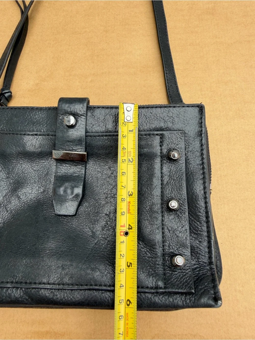 Botkier New York Black Leather Crossbody Bag Studded Y2K